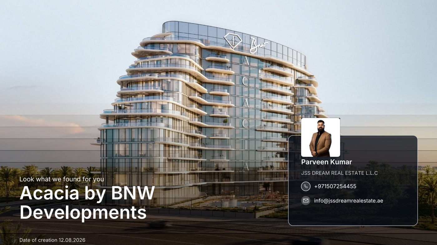 Acacia by BNW Developments brochure cover