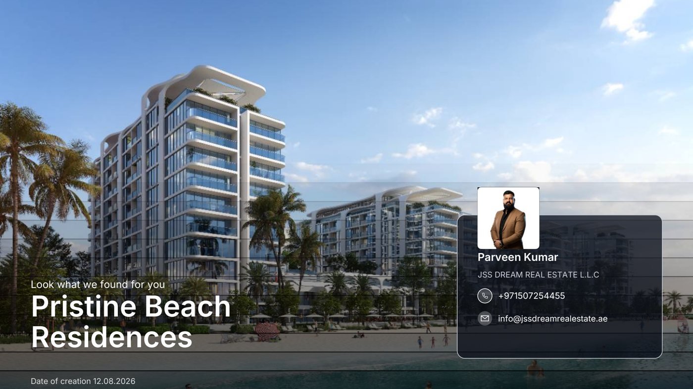 Sobha Pristine Beach Residences brochure cover
