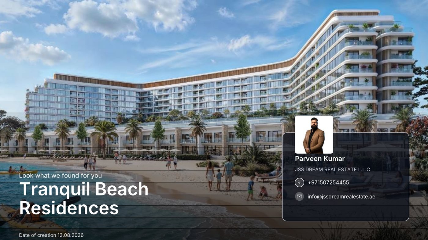 Sobha Tranquil Beach Residences brochure cover